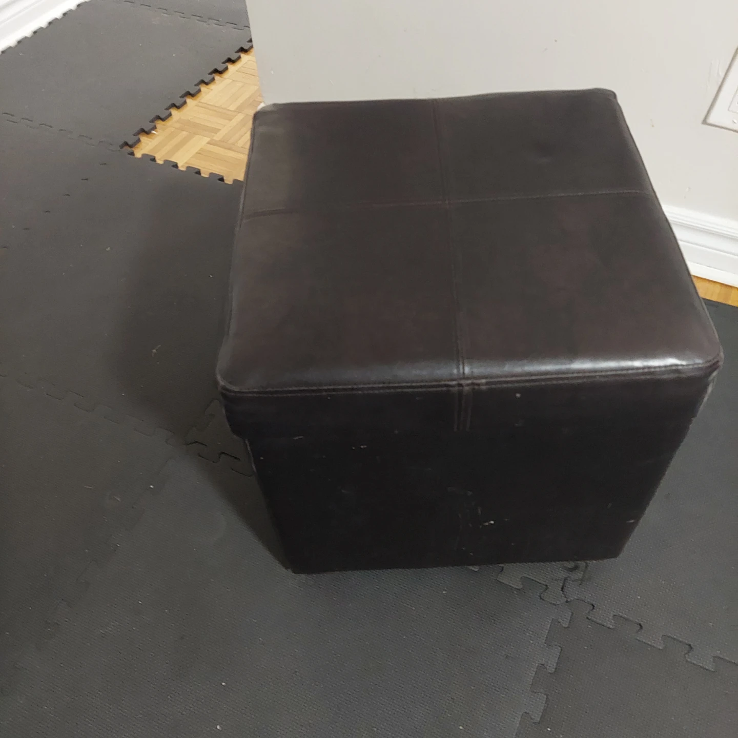 Dark Brown Storage Ottoman