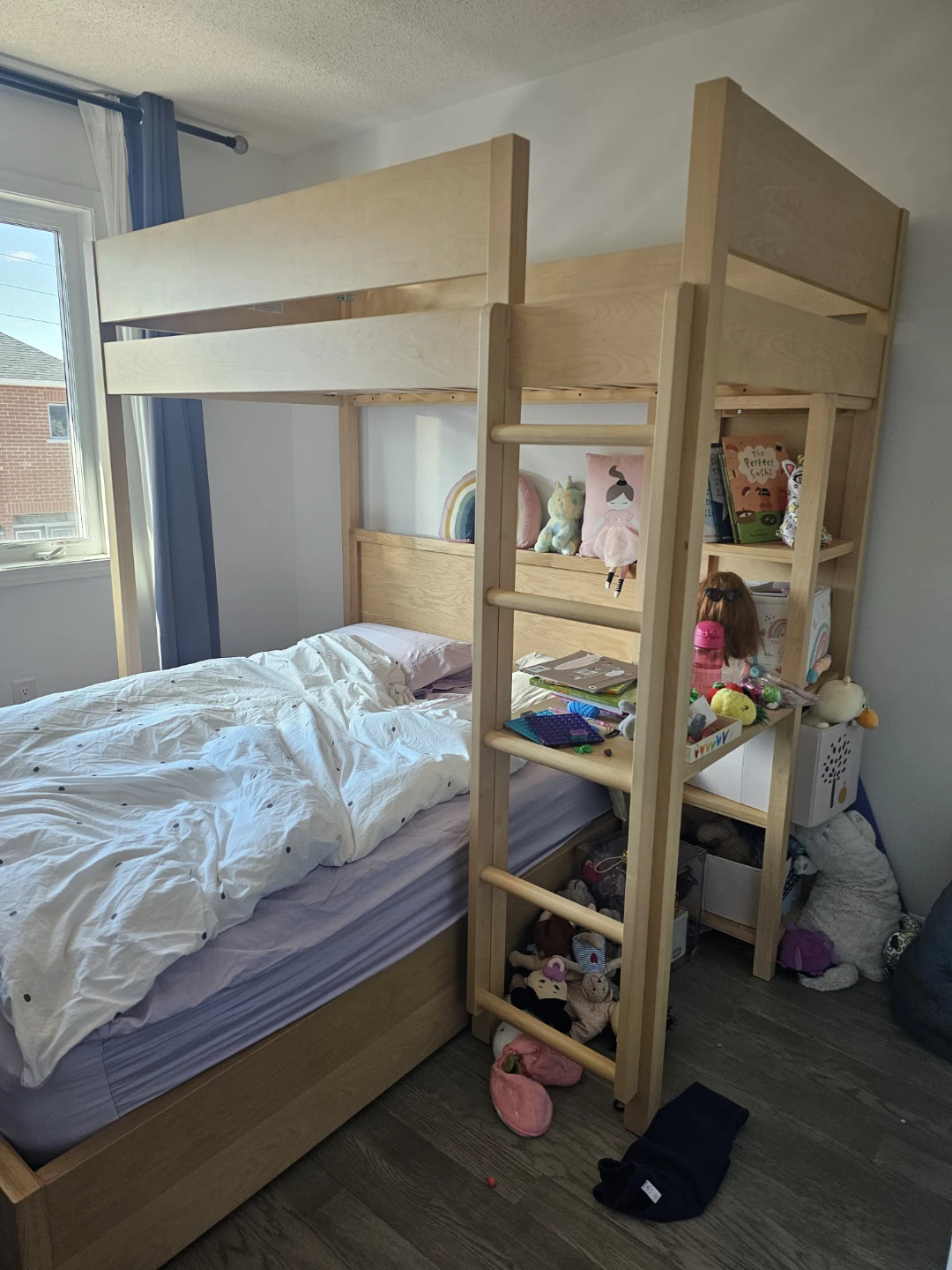 Wood Loft Bed with Storage - photo 3
