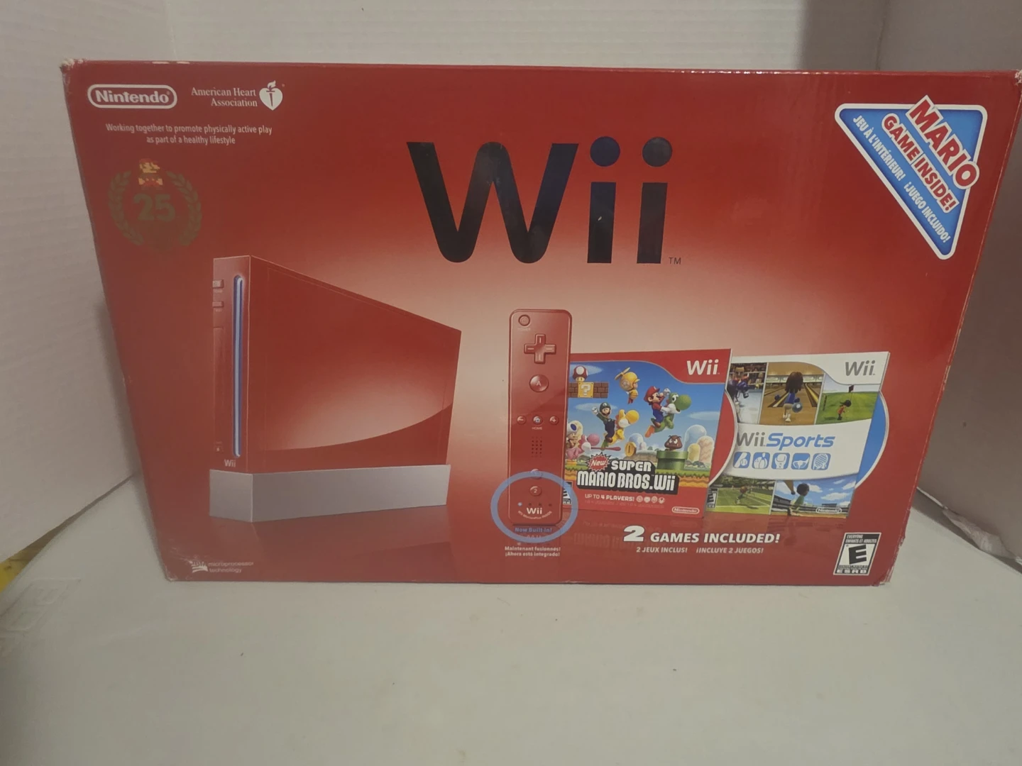 Nintendo Wii Red Edition Console Bundle with Games