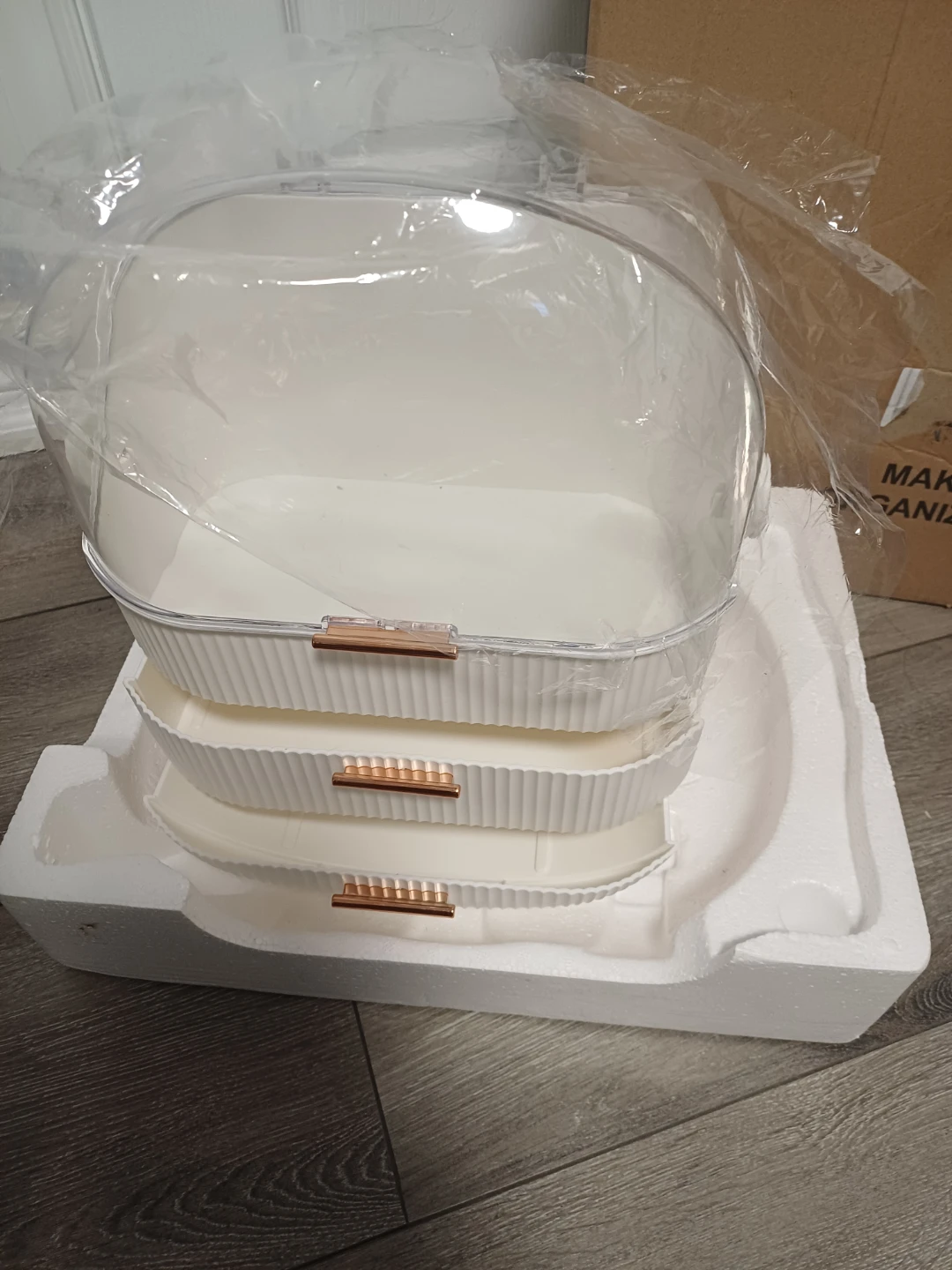 White Makeup Organizer with Drawers - photo 3