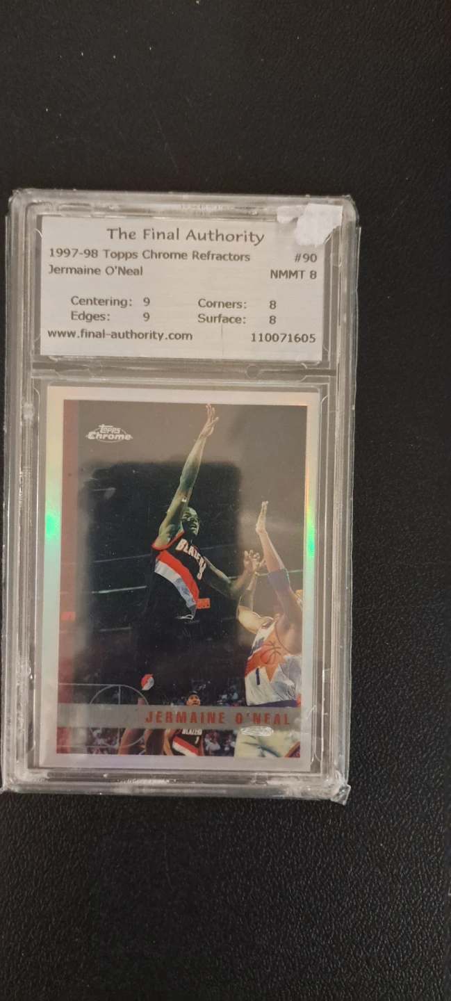 🌱1997-98 Topps Chrome Refractors Jermaine O'Neal Card #90