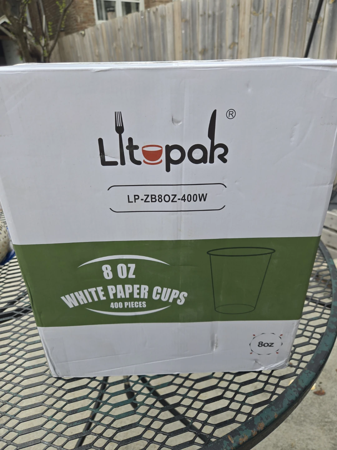 LITOPAK 400 Pack 8 oz White Disposable Paper Coffee Cups - photo 3