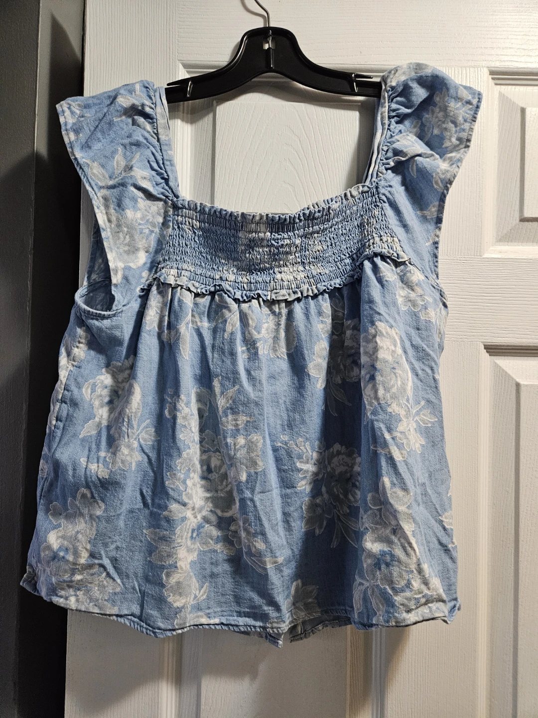 Old Navy Smocked Square Neck Top - Size L - photo 4