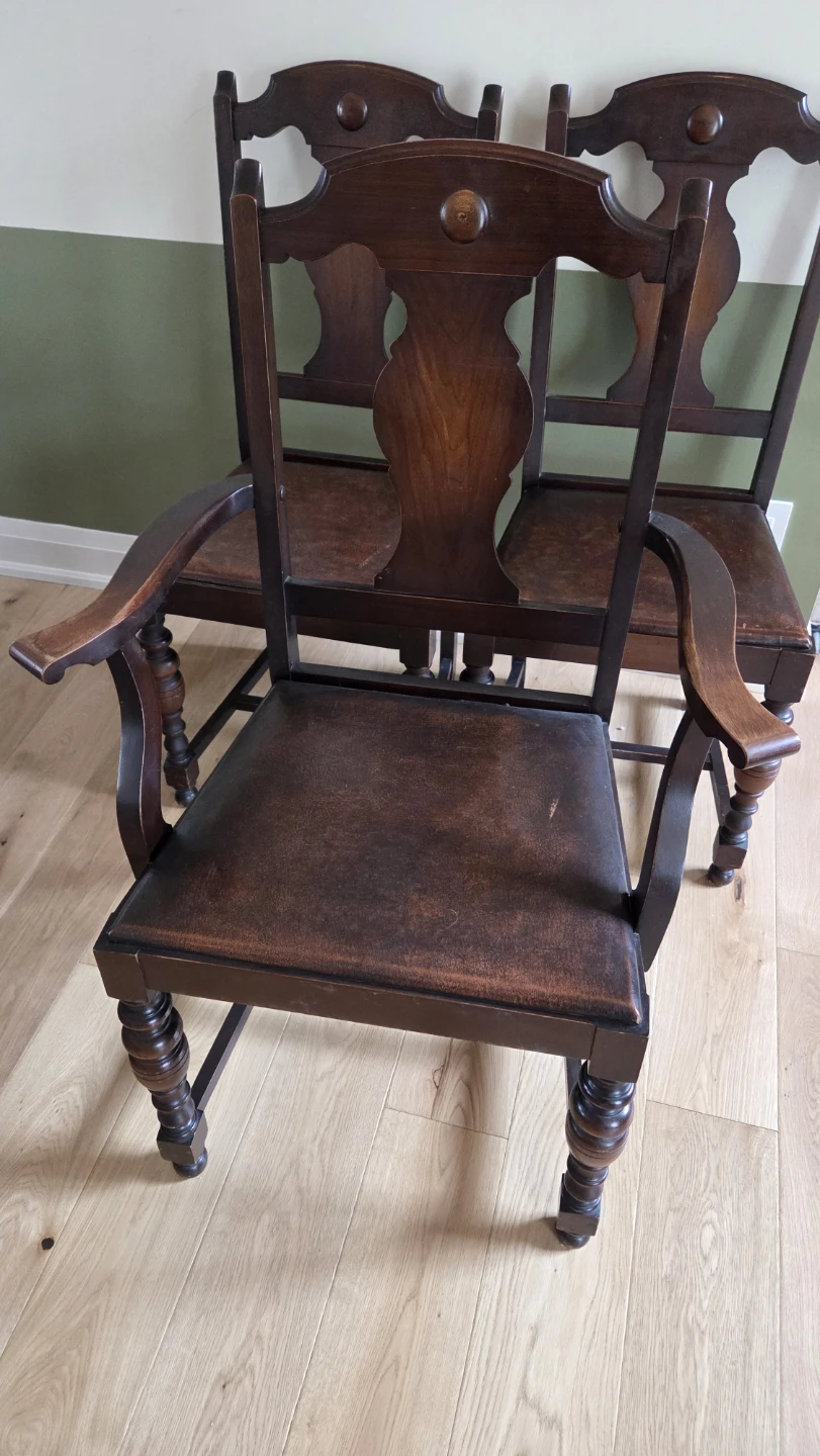 6 MCM Vintage Wood Chairs - photo 2
