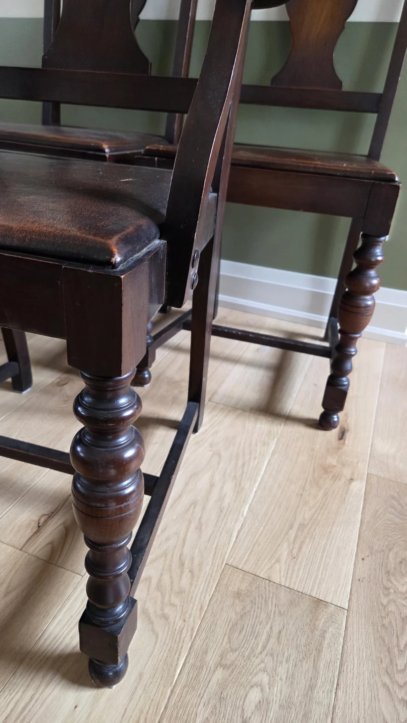 6 MCM Vintage Wood Chairs - photo 4