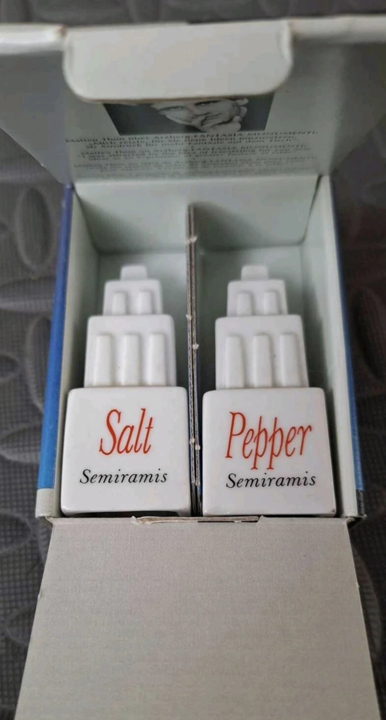 Semiramis Monumenti Salt and Pepper Shakers 🌱