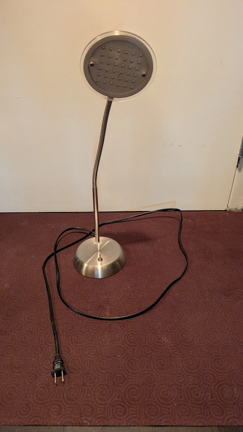 Silver Gooseneck LED Desk Lamp - photo 2