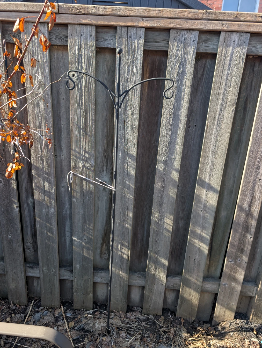 3 Metal Shepherd's Hooks For Flowers
