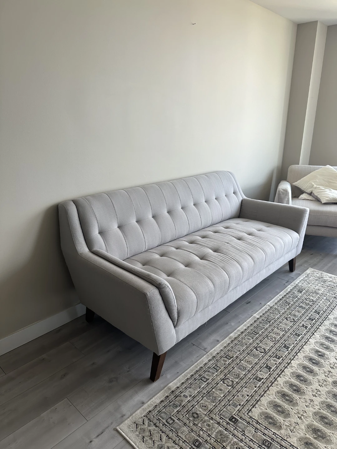 Light Grey Sofa + 2 Armchairs Set