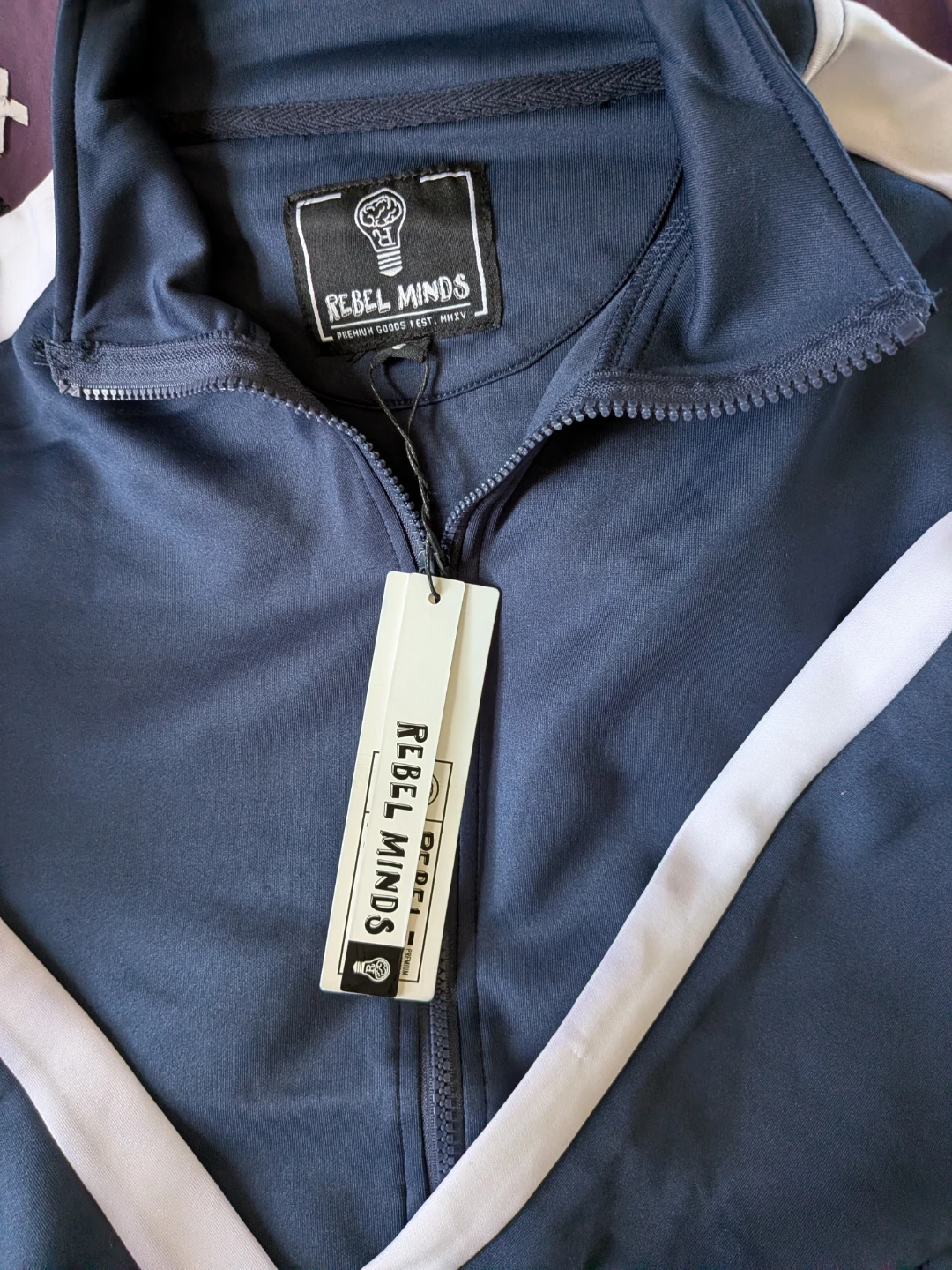 Rebel Minds Track Jacket - Navy/White - Size S