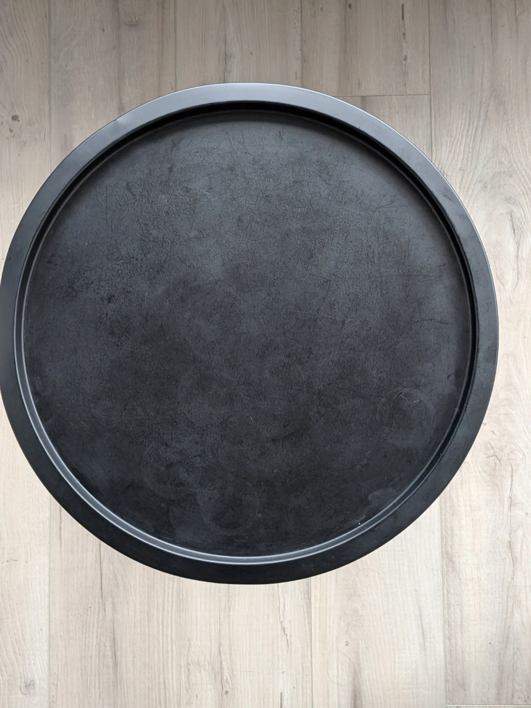 Black Round Tray Table