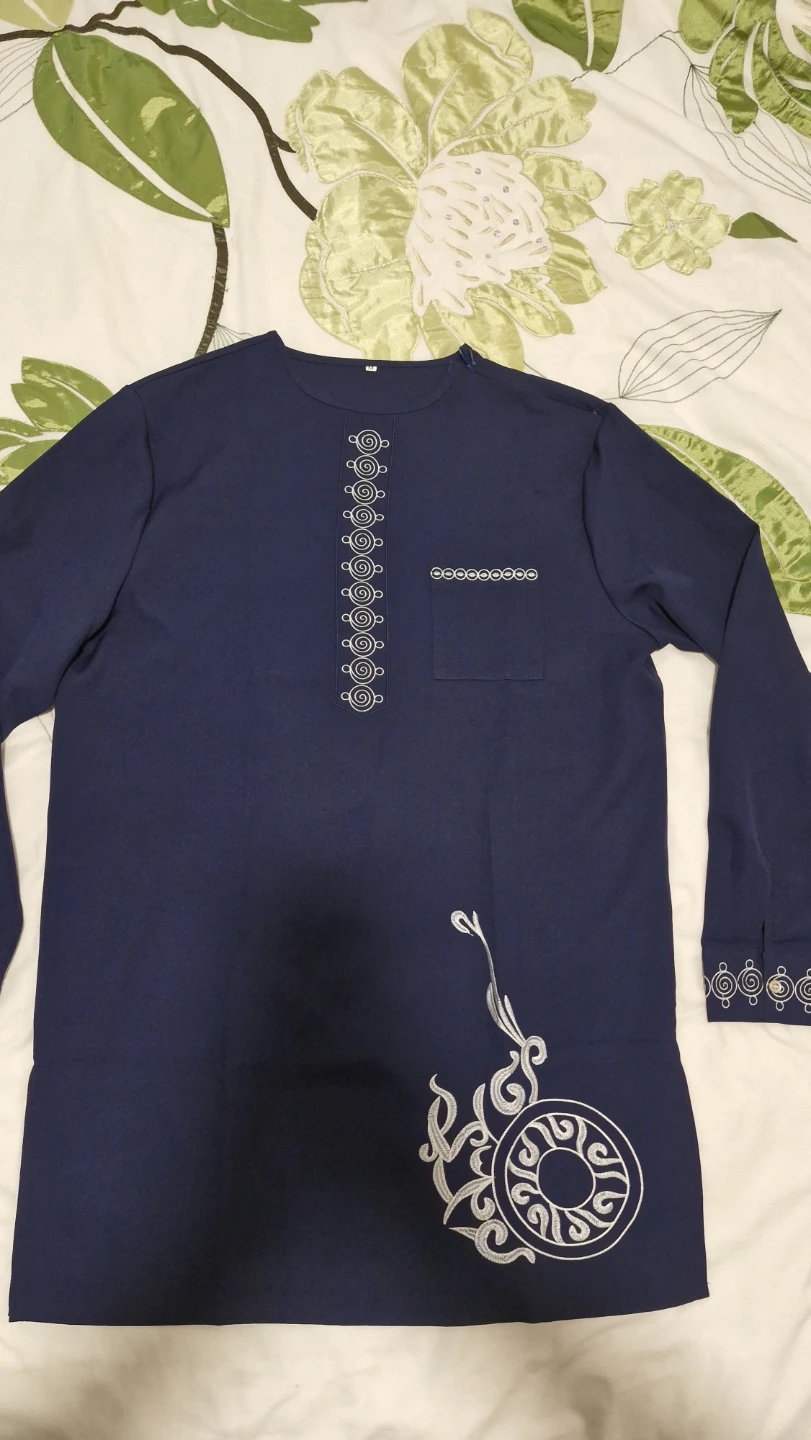 Blue Long Sleeve Shirt and Pants Set