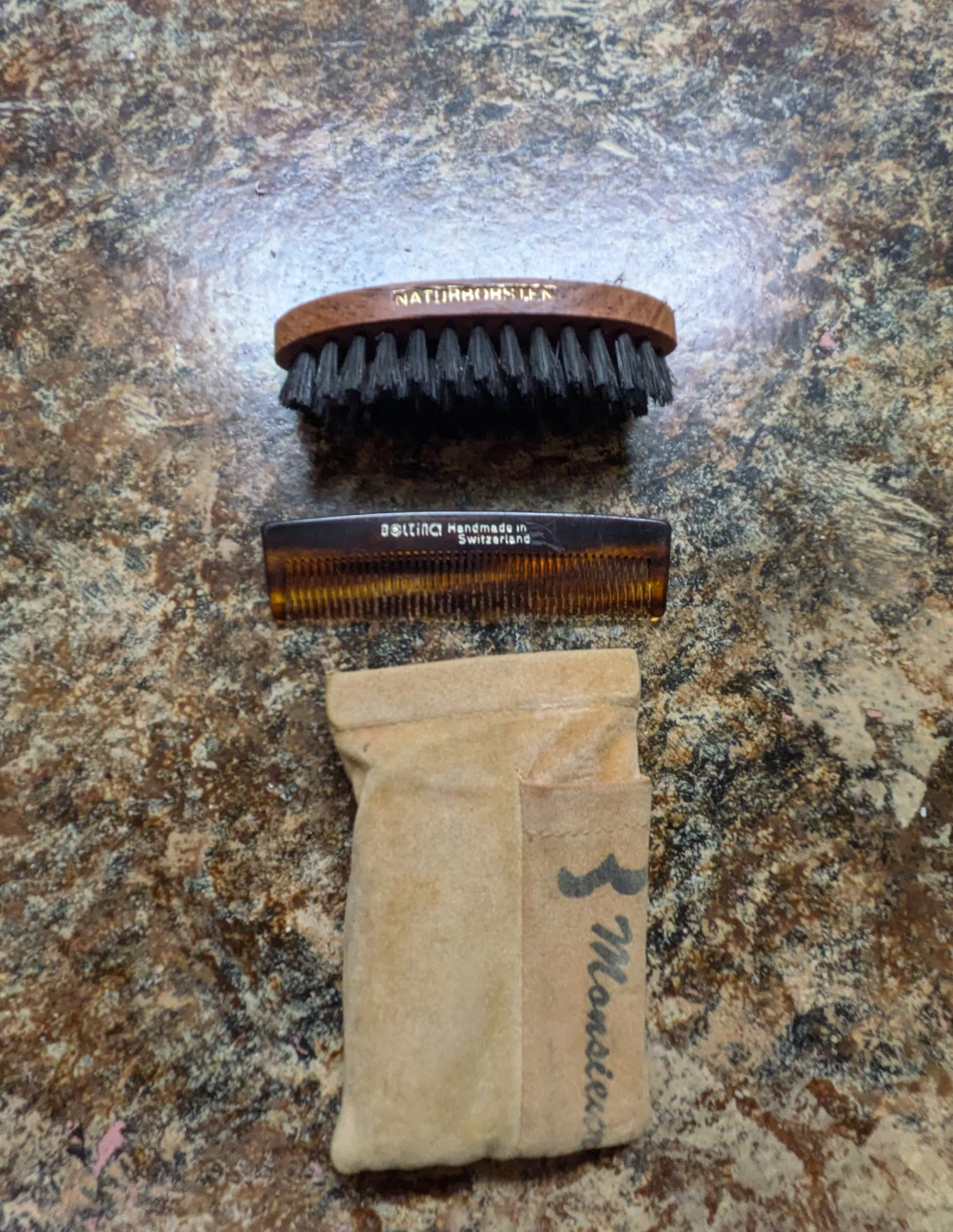 Vintage Grooming Set with Pouch