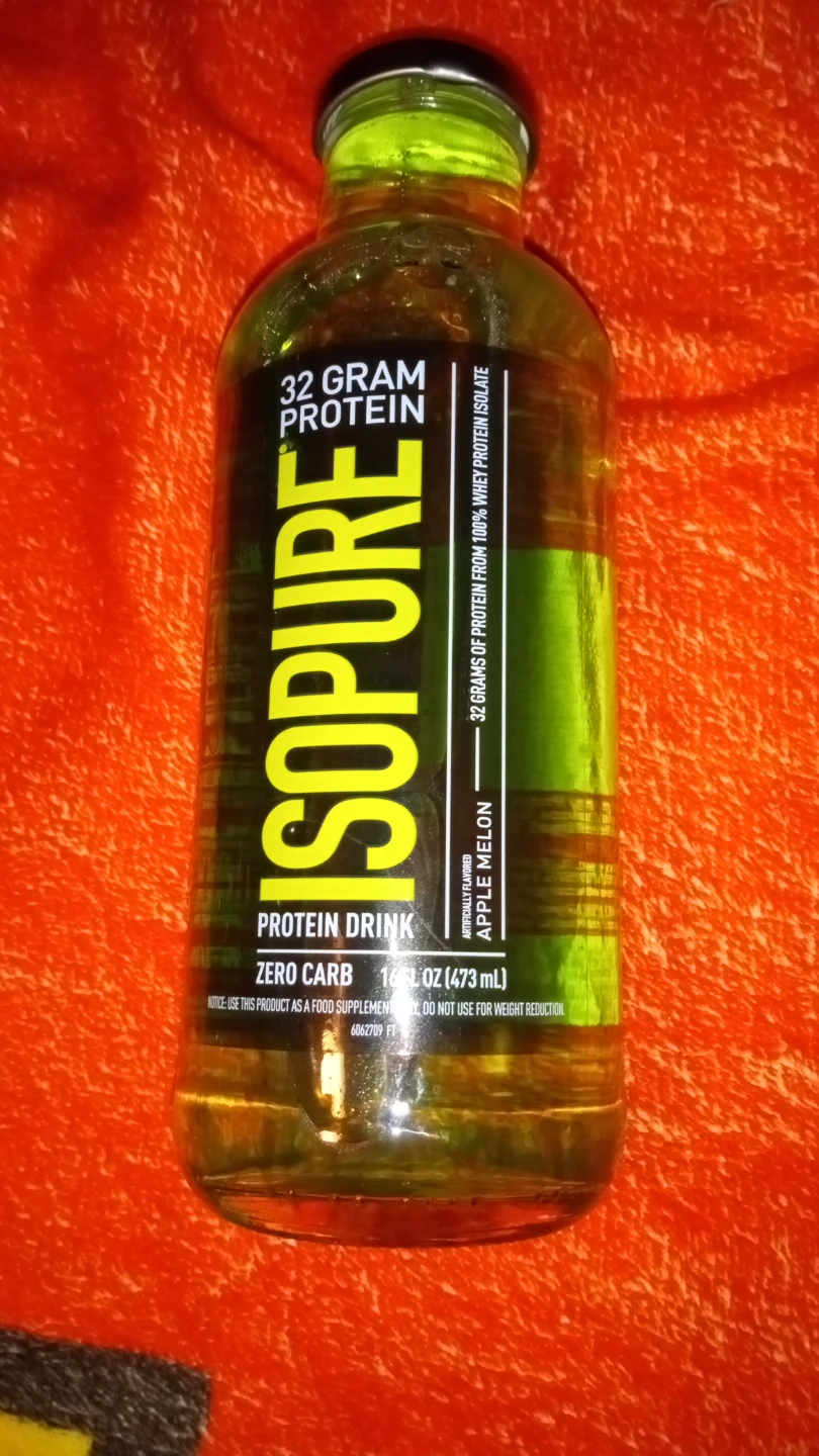 Isopure Zero Carb Protein Drink - Apple Melon 8pk