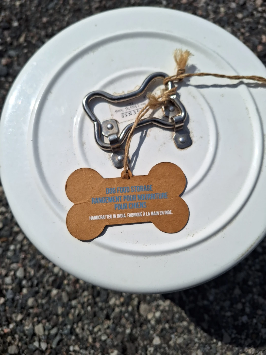 White Metal Dog Treat Storage Canister (Kit Cat Club) - photo 3