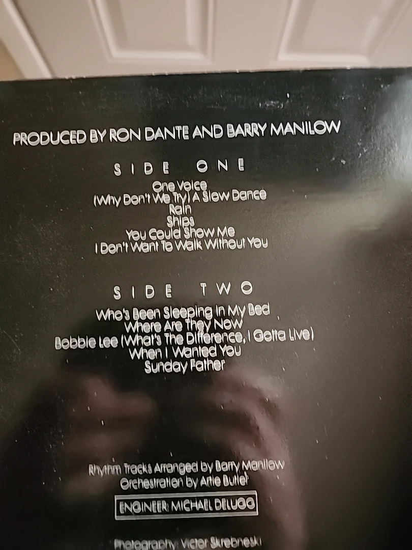 Barry Manilow One Voice Vinyl Record - photo 3