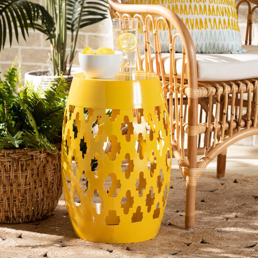 Modern outdoor  Yellow side  Barrel table (New) - photo 2