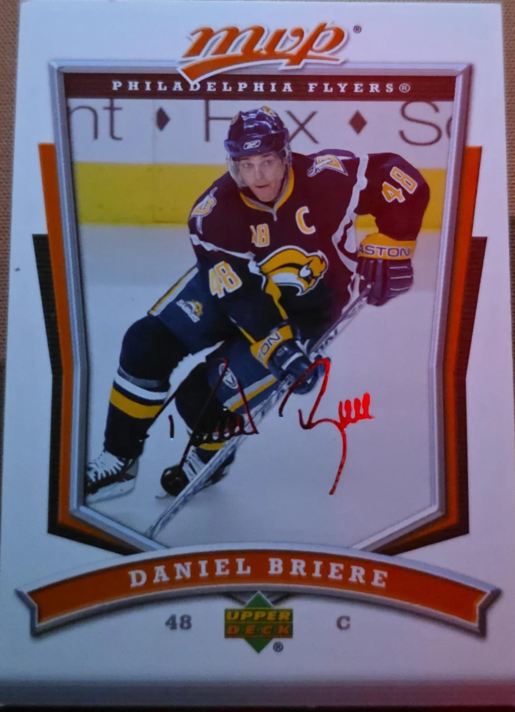 Upper Deck MVP Daniel Briere Philadelphia Flyers Hockey Card