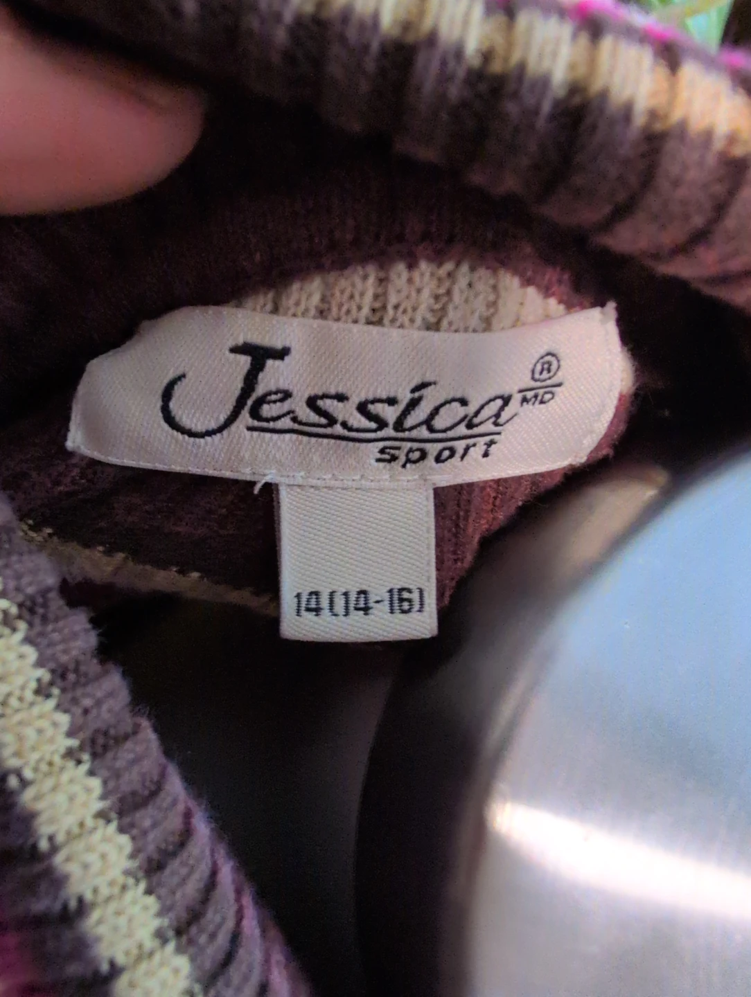 Jessica Sport Striped Turtleneck Sweater Size 14 - photo 5