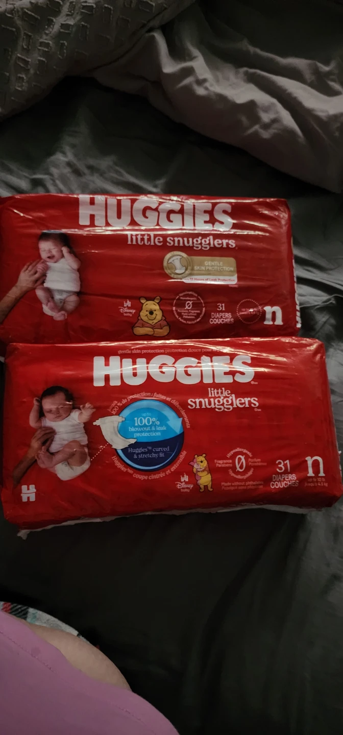 Huggies Little Snugglers Diapers - Size N (31 Count)