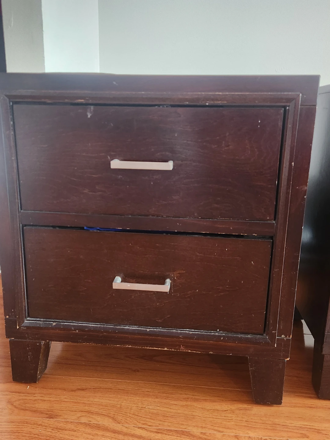 $70...Dark Brown 2-Drawer Nightstand