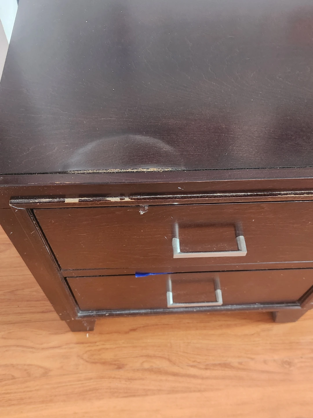 $70...Dark Brown 2-Drawer Nightstand - photo 4