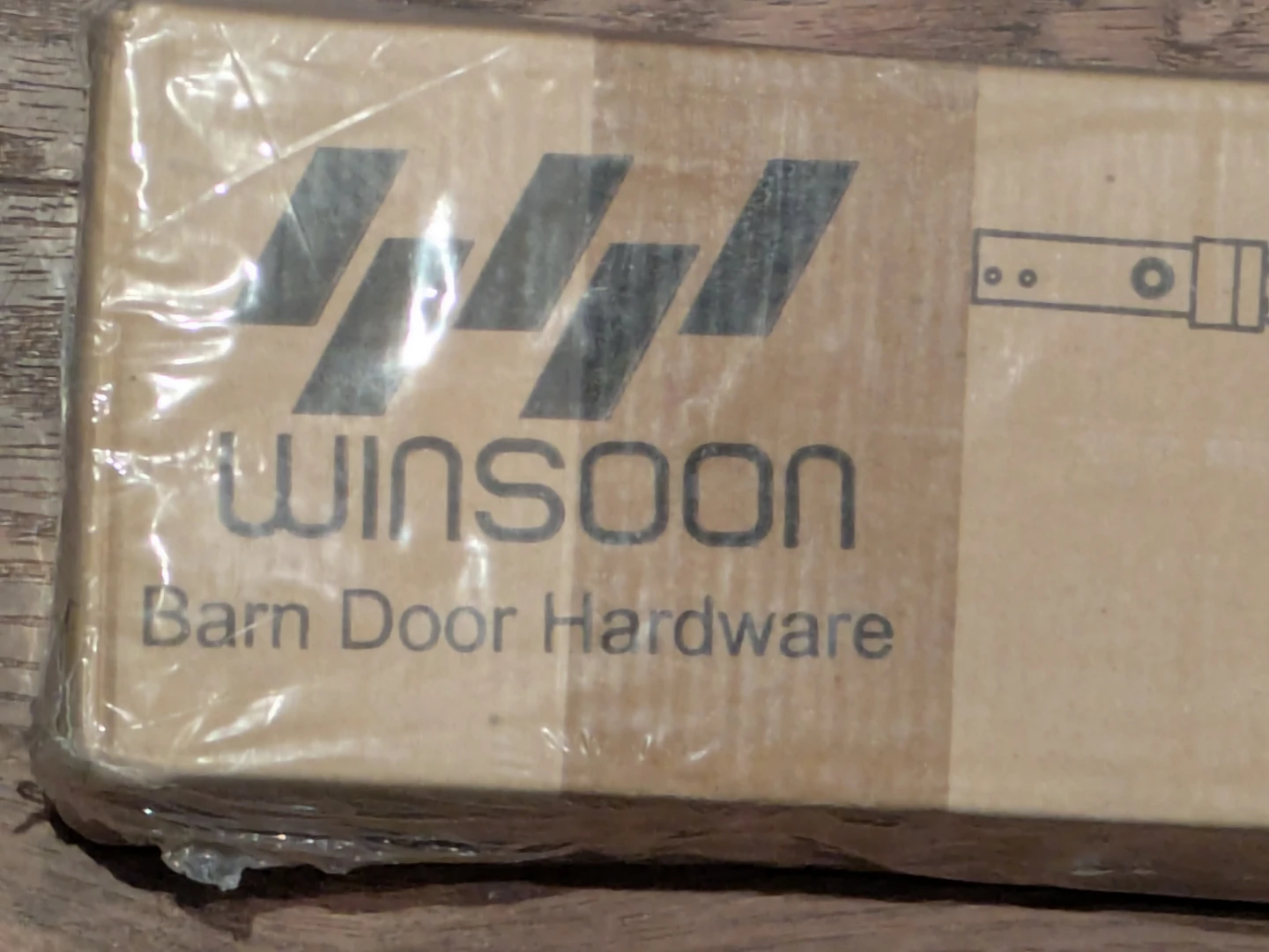 New WINSOON Barn Door Hardware Kit for Single Sliding Door