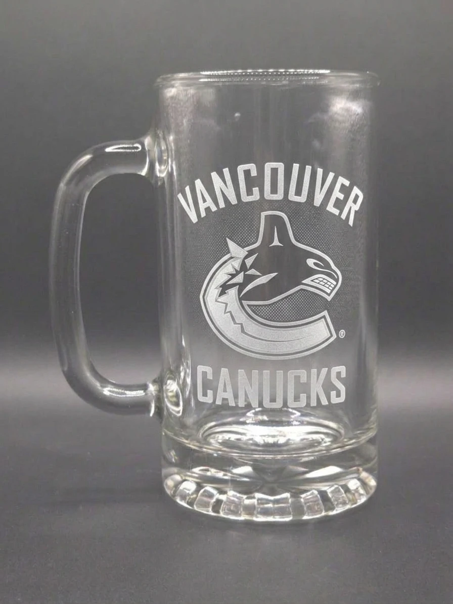 Vancouver Canucks Glass Beer Mug