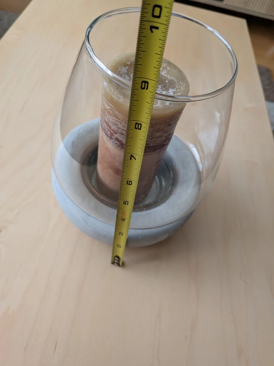 Glass Candle Holder with Candle - photo 2