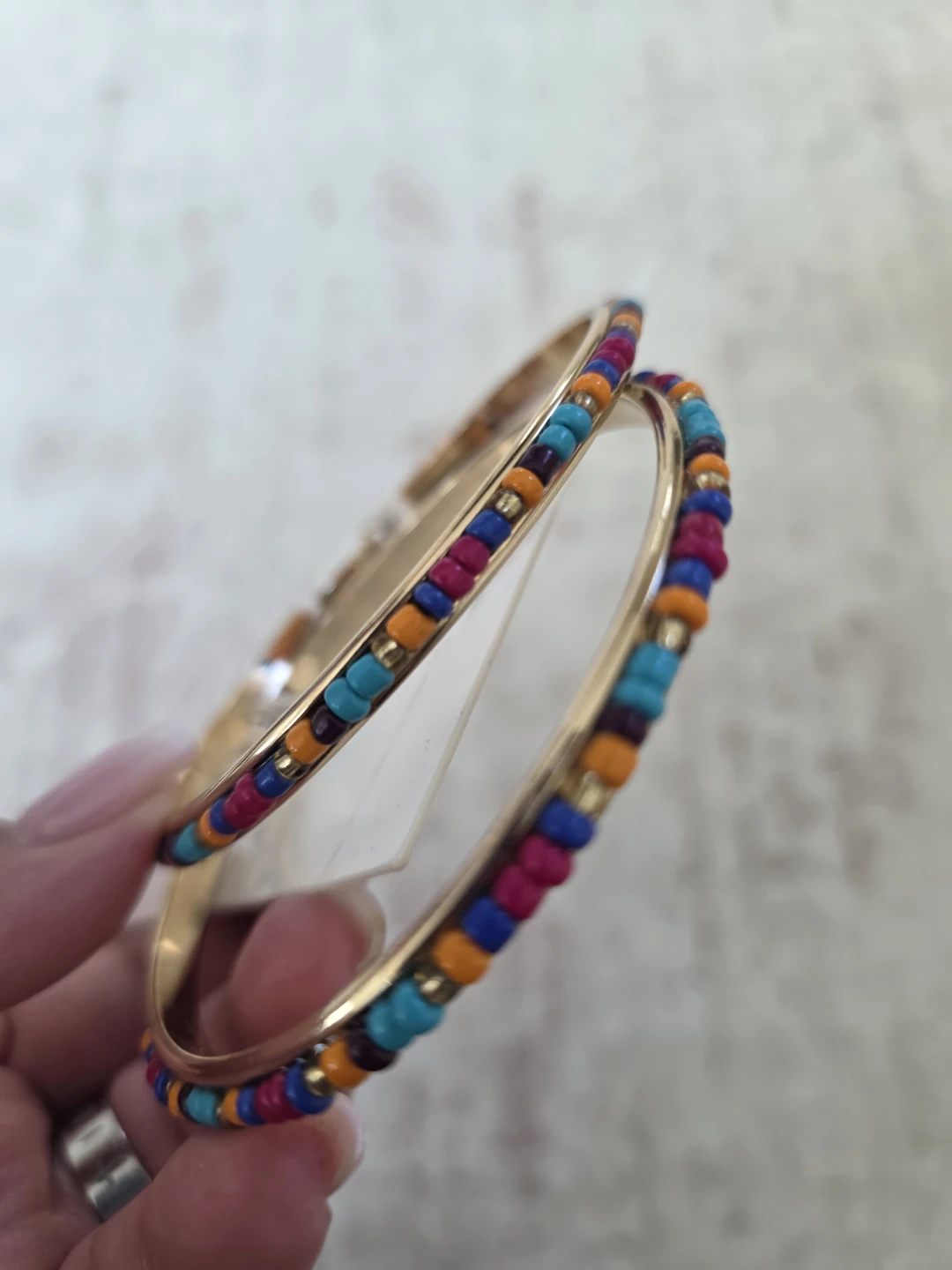 Forever 21 Hoop Earrings with Beads - photo 3