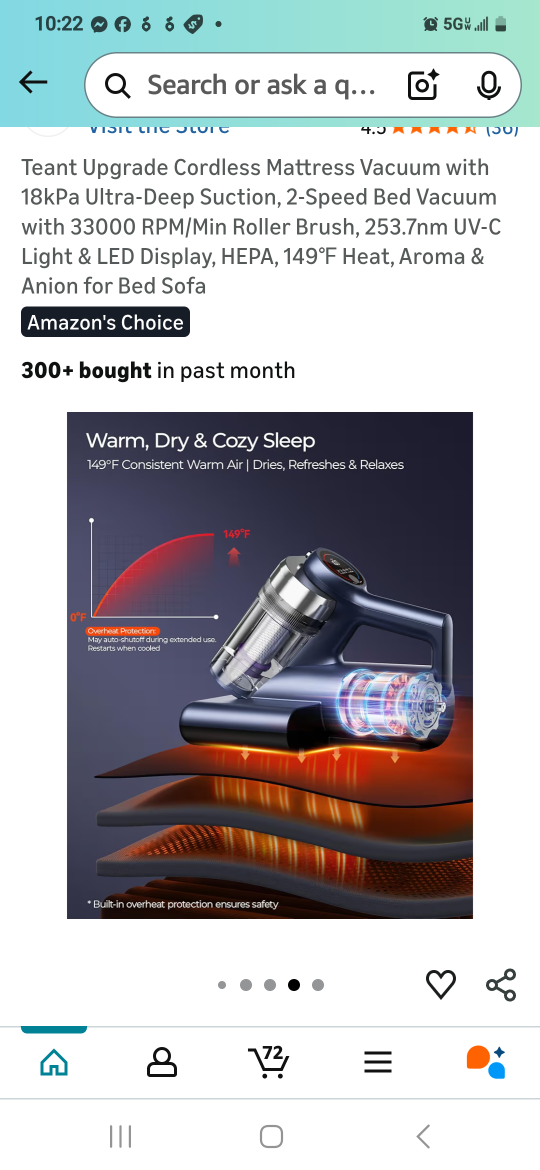 TEANT Upgrade Cordless Mattress Vacuum - photo 2