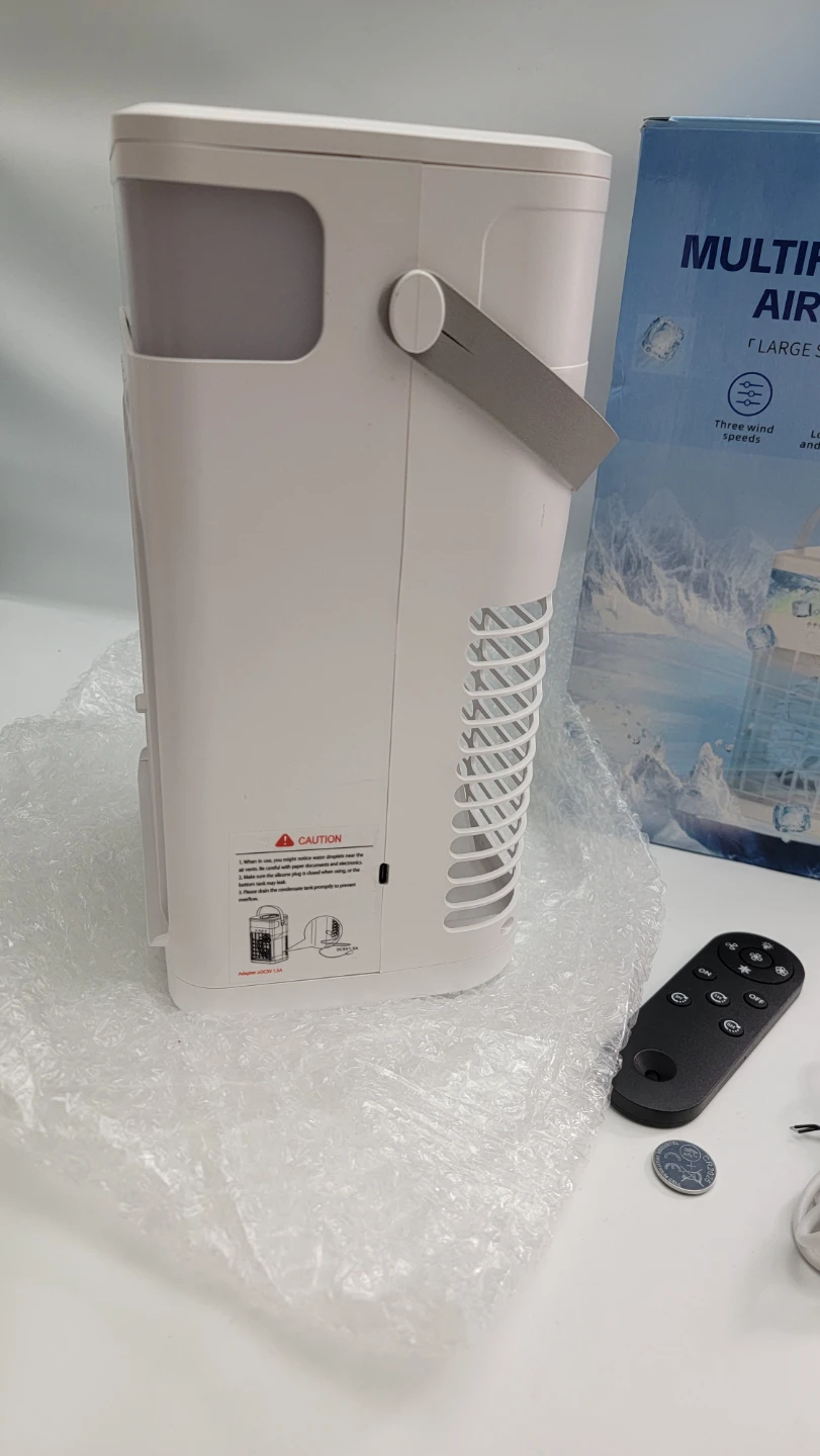 Portable Air Cooler Fan AC, 1500ML Tank Remote RGB USB, 3 Speed - photo 4