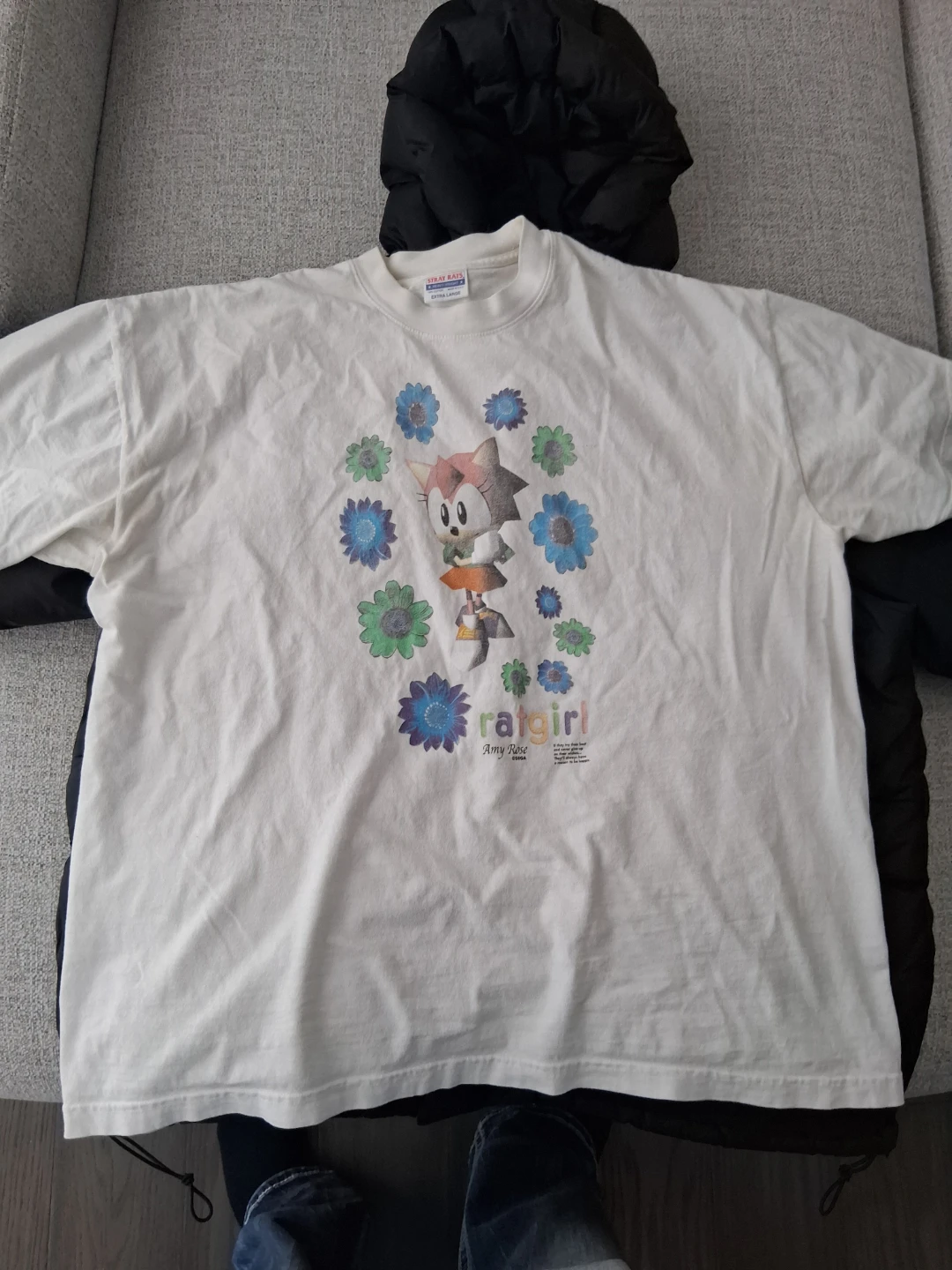 Stray Rats White Ratgirl Amy Rose T-Shirt Extra Large