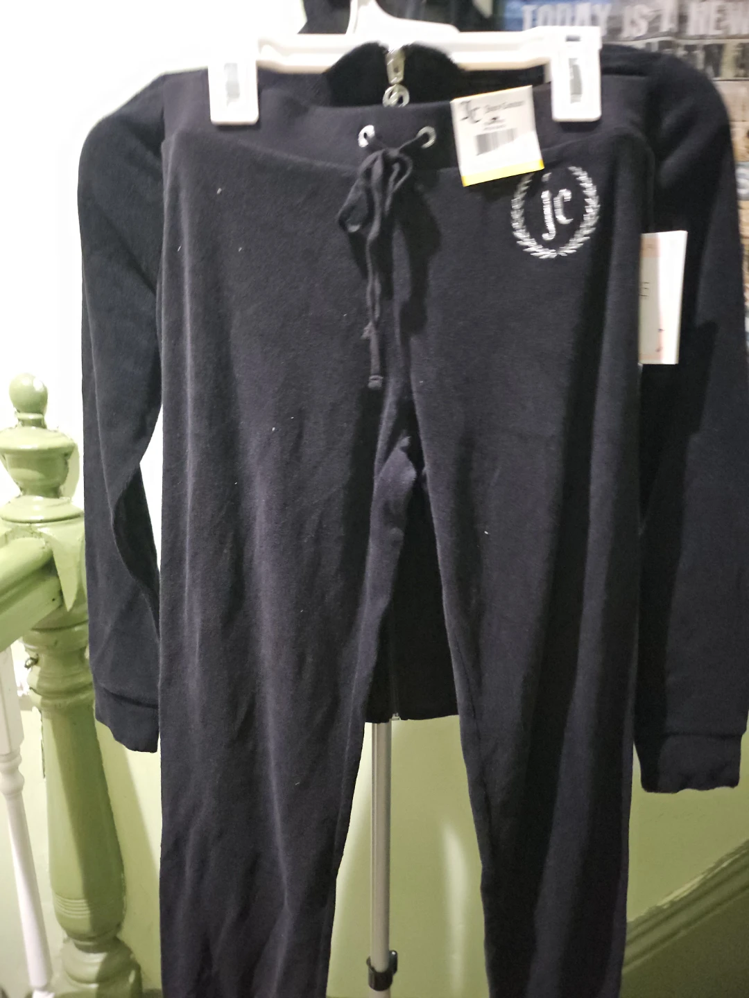 Juicy Couture Women's Velour Tracksuit Set - Black - Size XS