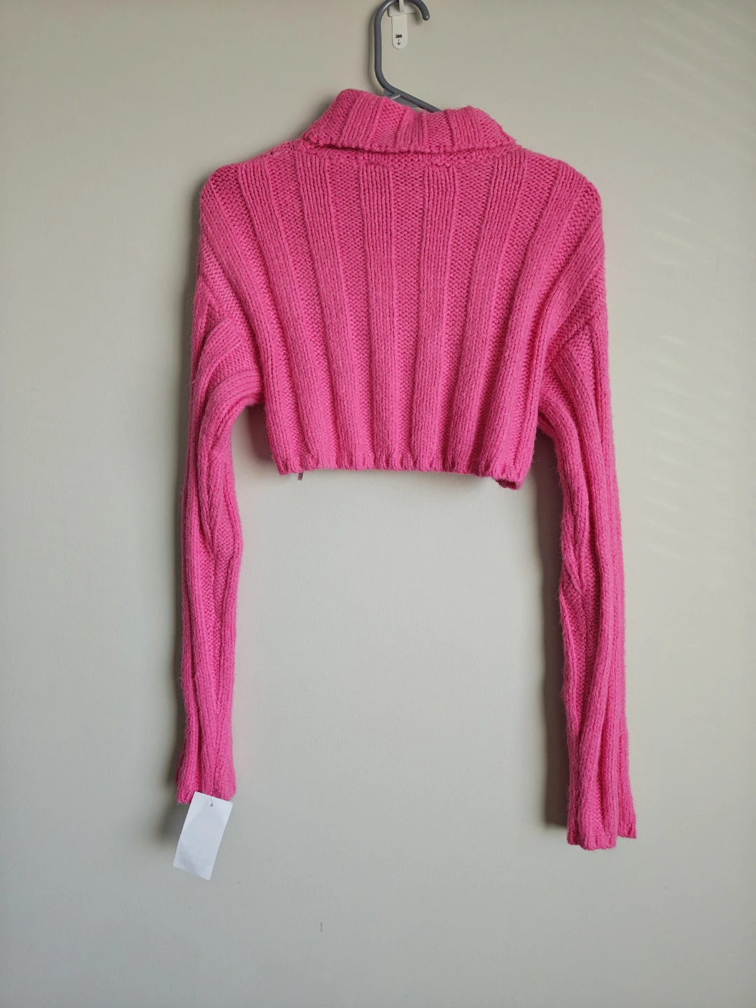 Bershka Pink Cropped Turtleneck Sweater - photo 3