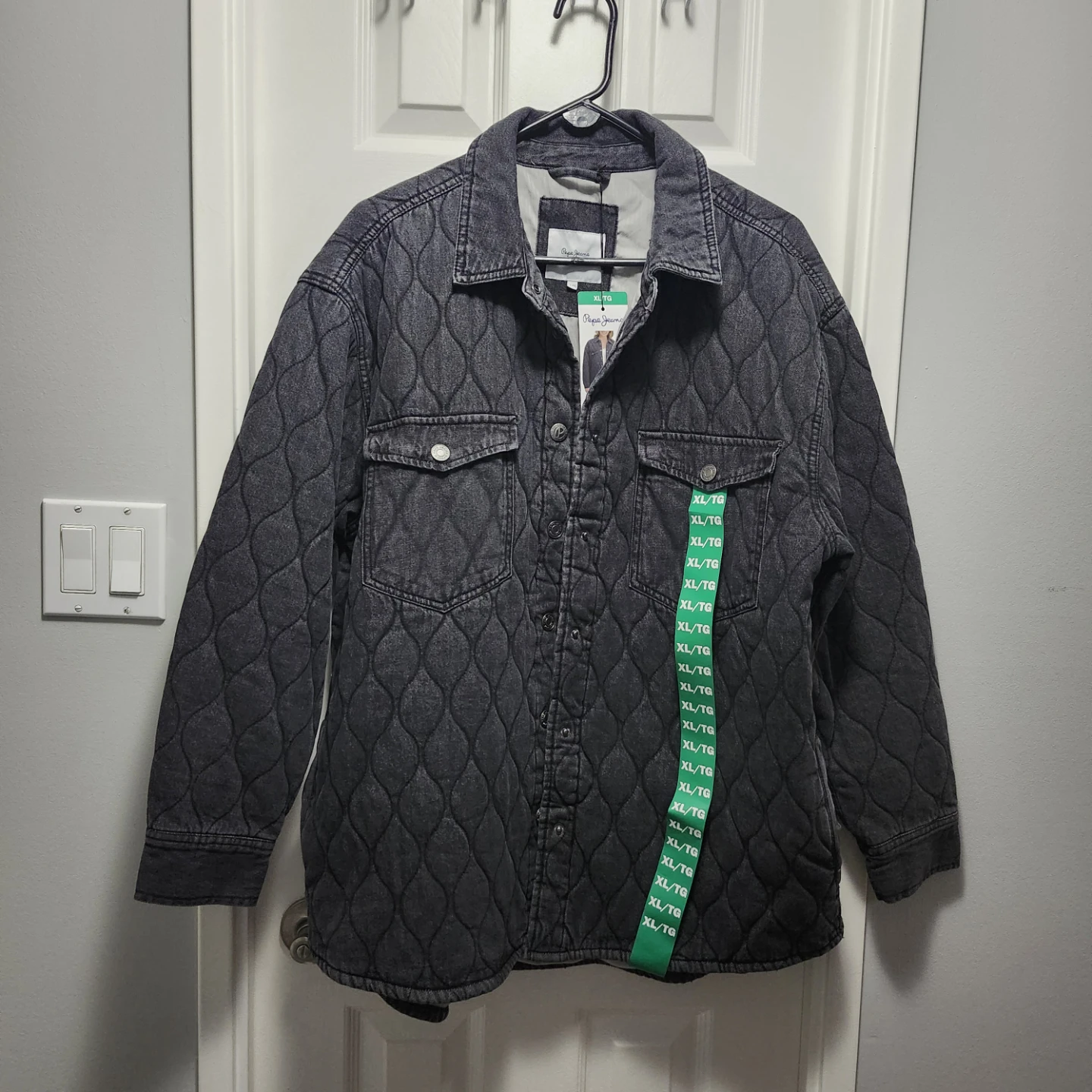 NEW Quilted Denim Jacket #XL