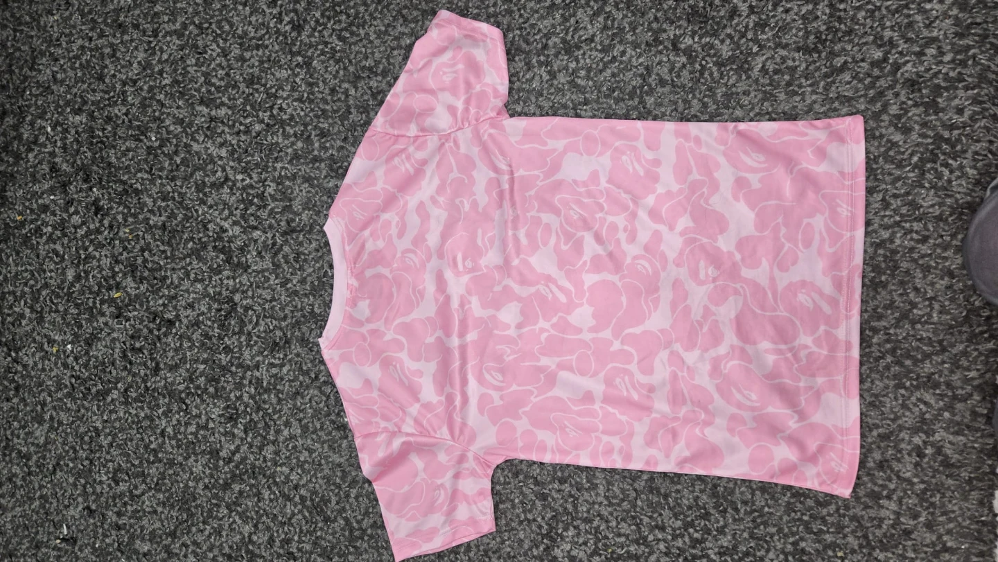 A Bathing Ape x Miami "A Bathing Ape" T-Shirt Pink Camo - photo 3