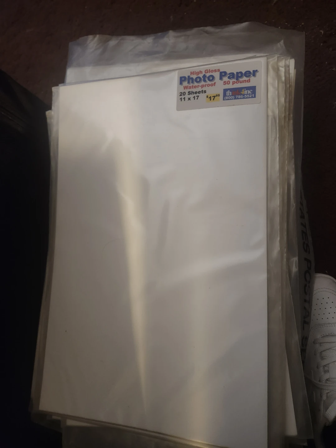 High Gloss Photo Paper - 11 x 17, 20 Sheets, 50 lb
