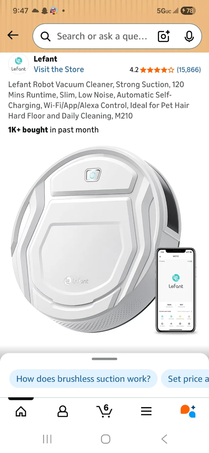 Lefant Robot Vacuum Cleaner M210