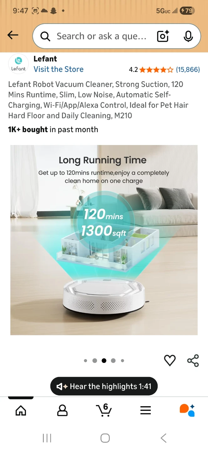 Lefant Robot Vacuum Cleaner M210 - photo 2