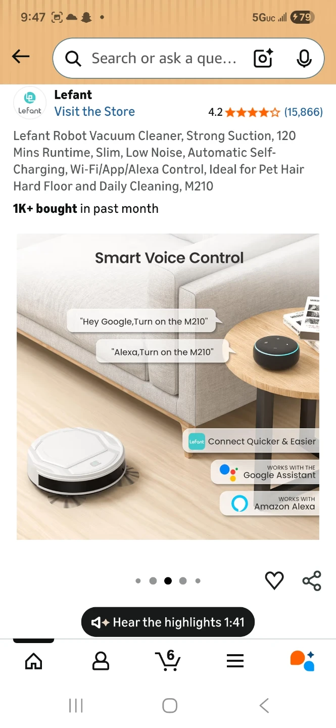 Lefant Robot Vacuum Cleaner M210 - photo 3