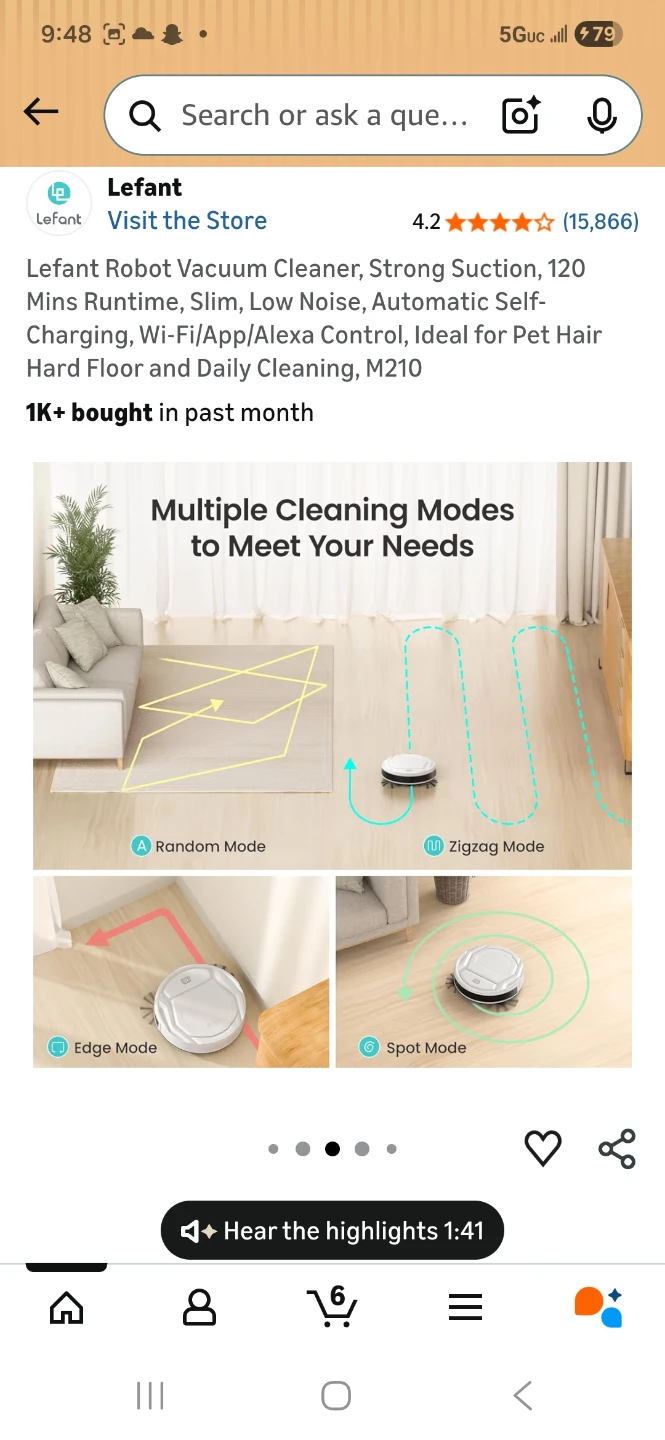 Lefant Robot Vacuum Cleaner M210 - photo 4