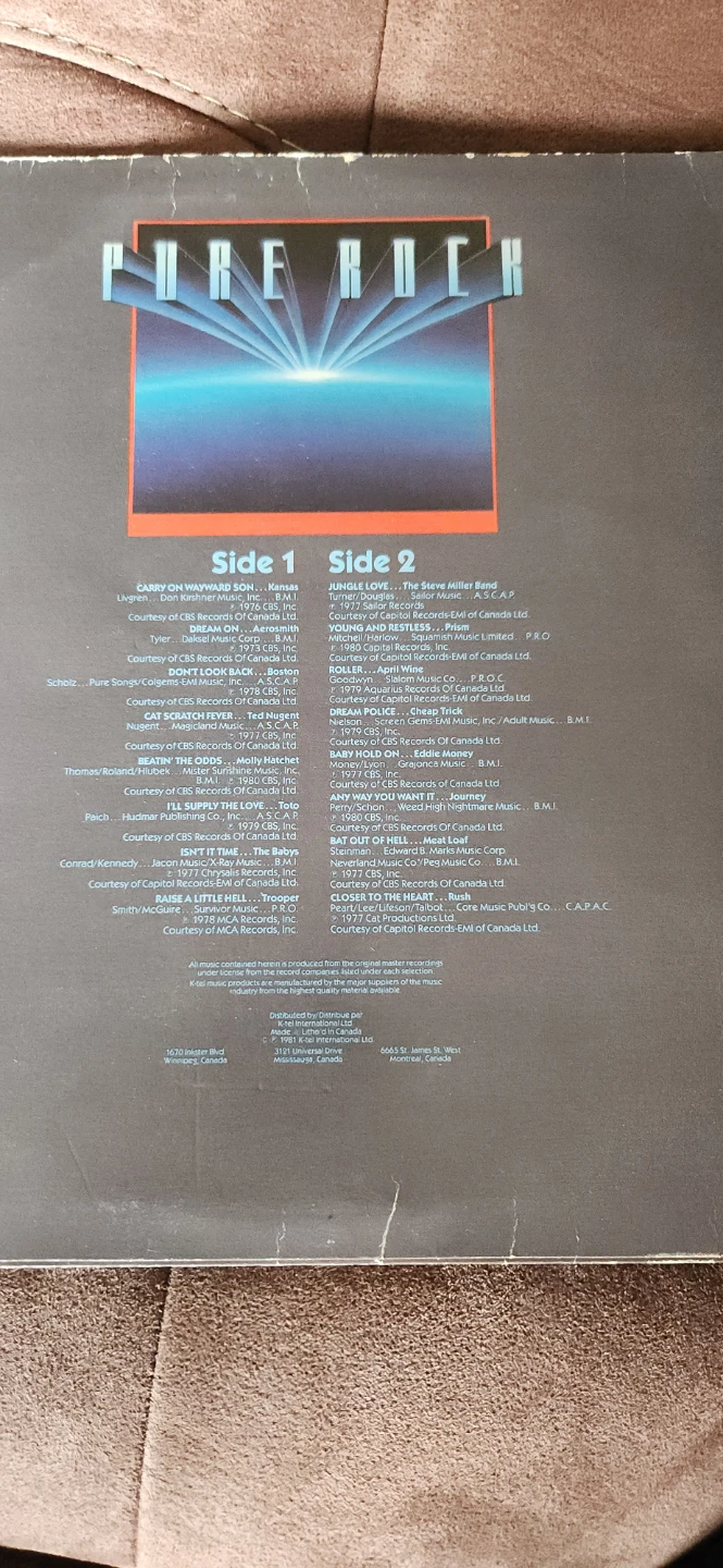 Pure Rock Vinyl Record Compilation Album - photo 2