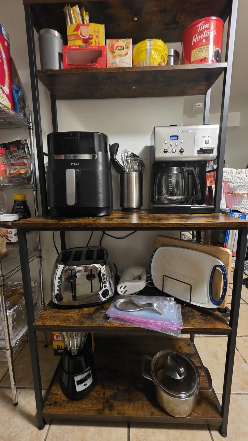 VASAGLE Coffee Bar, Baker’s Rack for Kitchen with Storage