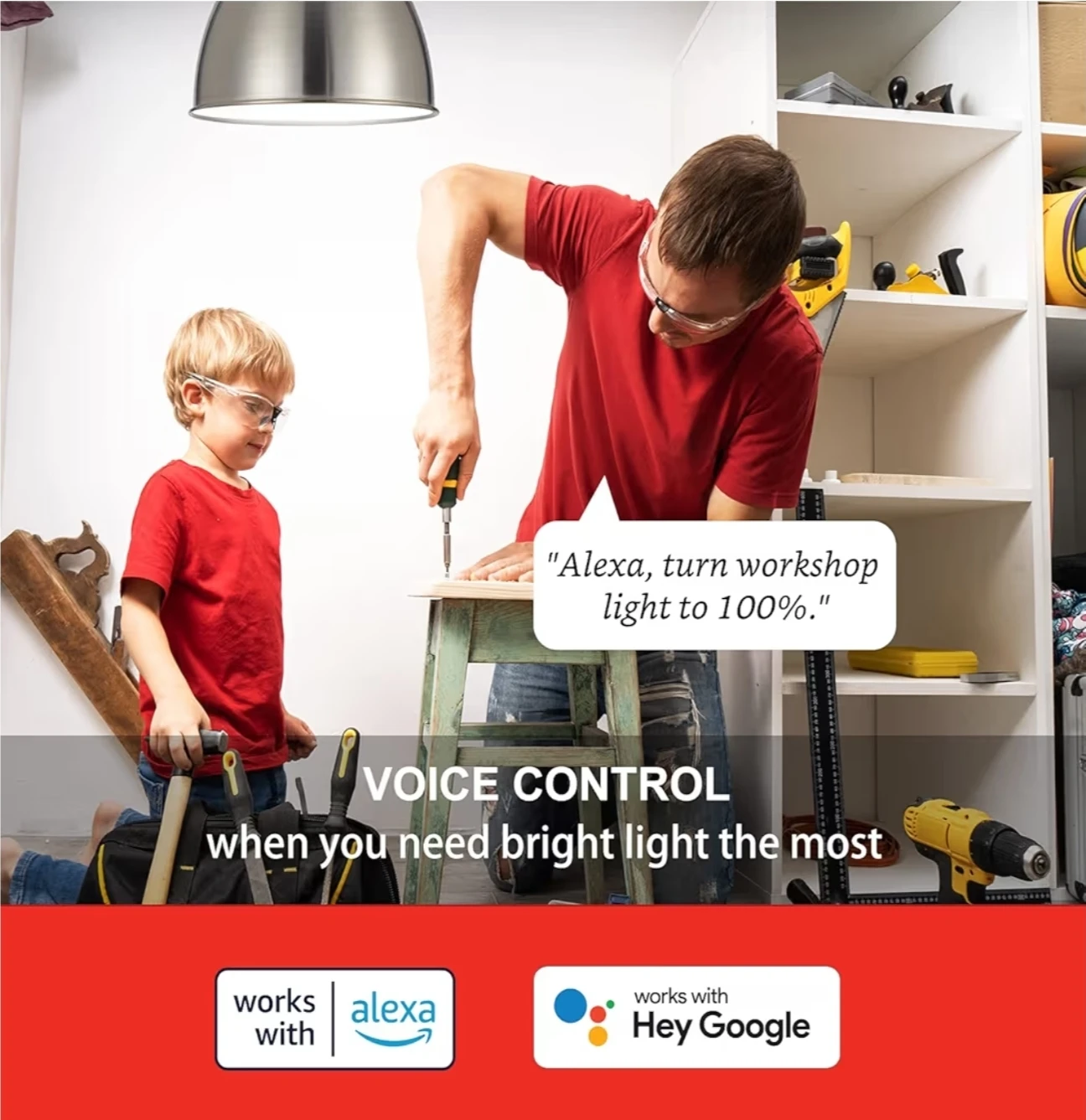 Smart Wi-Fi LED Bulb, Soft White, 100W Equivalent (2 Pack) - photo 3