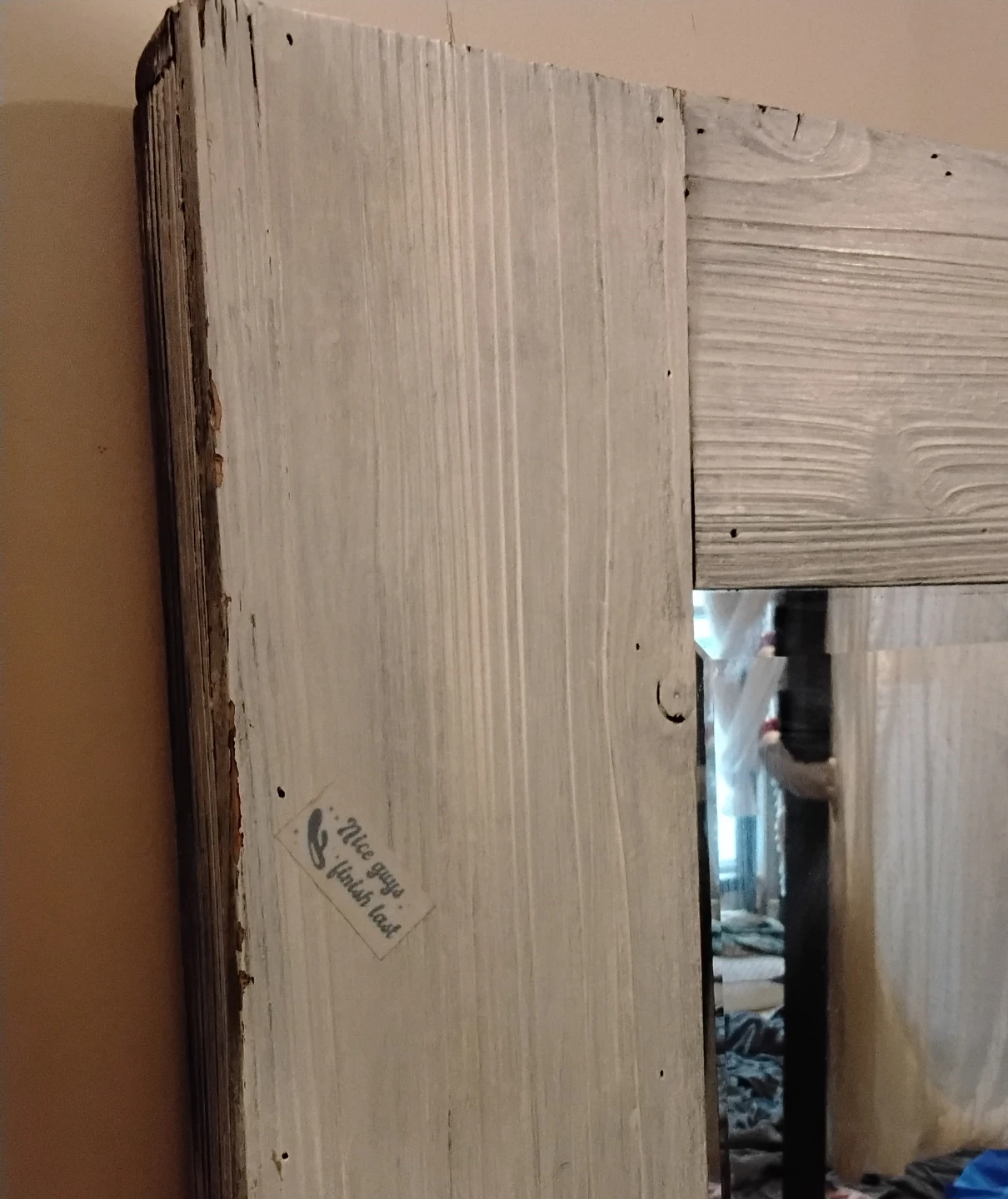 Rustic Wood Framed Mirror - photo 3