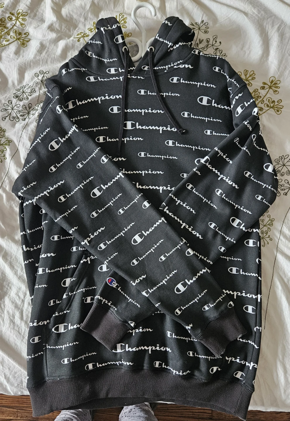 Champion All Over Logo Hoodie