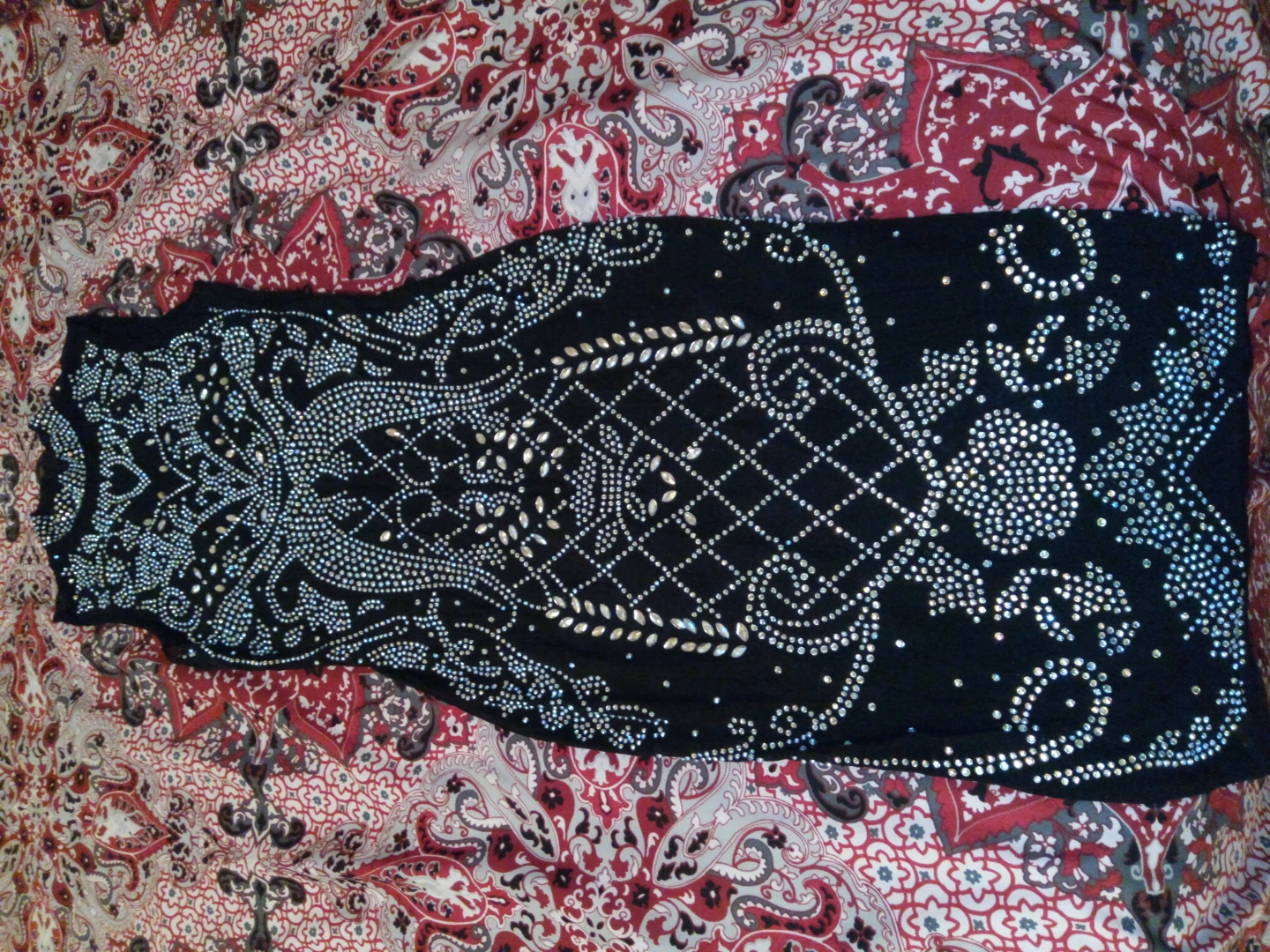 Banjul Black Embellished Mini Dress