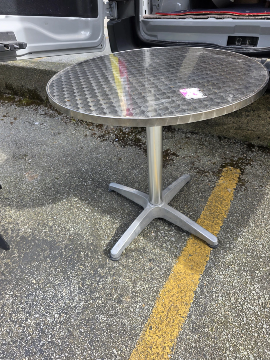Round Metal Bistro Table