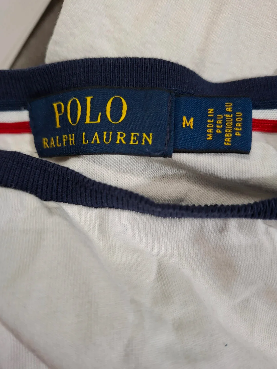Polo Ralph Lauren White & Red Striped T-Shirt Size M - photo 2